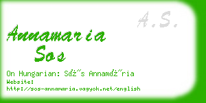 annamaria sos business card